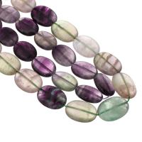 Fluorite Beads, Colorful Fluorite, Oval, DIY multi-colored Approx 16.5 Inch 