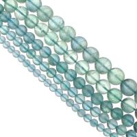 Fluorit Perlen, Blau+Fluorit, rund, DIY & verschiedene Größen vorhanden, hellblau, Klasse AA, Länge:ca. 16 ZollInch, verkauft von Strang
