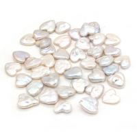 No Hole Cultured Freshwater Pearl Beads, Heart, DIY, white 