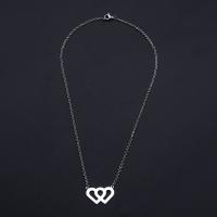 Titanium Steel Jewelry Necklace, Heart, Vacuum Ion Plating, for woman & hollow Approx 40 cm, Approx 