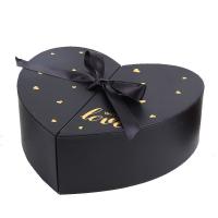 Boîte Cadeau de bijoux, Papier d'impression cuivre, coeur, or accentué, plus de couleurs à choisir Vendu par lot
