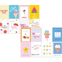 Christmas Greeting Card, Papier, Drucken, Faltbare, gemischte Farben, 105x71mm, 128PCs/setzen, verkauft von setzen
