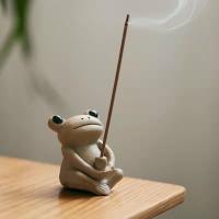 Buy Incense Holder and Burner in Bulk , Porcelain, Frog, handmade, for home and office & durable 