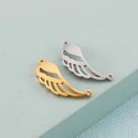 Stainless Steel Charm Connector, 304 Stainless Steel, Angel Wing, fashion jewelry & Unisex 