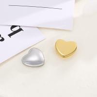 Stainless Steel Beads, 304 Stainless Steel, Heart, fashion jewelry 15mm 