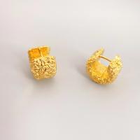 Brass Huggie Anneau d'oreille, laiton, Plaqué d'or 18K, bijoux de mode & pour femme, plus de couleurs à choisir, 14.2mm, Vendu par paire