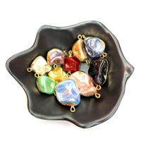 Connecteur de bijoux Coquillage, coquille, avec laiton, Placage de couleur d'or, teints & DIY, plus de couleurs à choisir - Vendu par PC