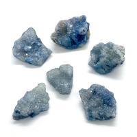 Ice Quartz Agate Quartz Cluster, irregular, druzy style & DIY, blue 