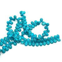 Synthetische Türkis Perlen, Tropfen, DIY & verschiedene Größen vorhanden, blau, Länge:ca. 14.96 ZollInch, verkauft von Strang