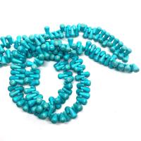 Synthetische Türkis Perlen, Tropfen, DIY & verschiedene Größen vorhanden, blau, Länge:ca. 14.96 ZollInch, verkauft von Strang