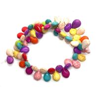 Synthetische Türkis Perlen, Tropfen, DIY & verschiedene Größen vorhanden, gemischte Farben, Länge:ca. 14.96 ZollInch, verkauft von Strang