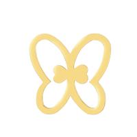 Stainless Steel Hollow Pendant, 304 Stainless Steel, Butterfly, DIY, golden, 20mm 