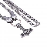 316 Stainless Steel Necklace, hammer, fashion jewelry & for man & blacken 