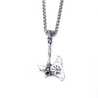 316 Stainless Steel Necklace, Axe, fashion jewelry & for man & blacken cm 