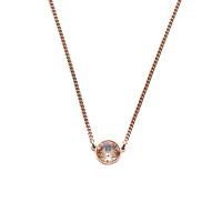 Harz Messing Halskette, plattiert, für Frau & mit Strass, keine, 9mm, Länge:ca. 20.86 ZollInch, verkauft von PC