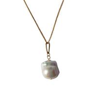 Collier en perles d'eau douce Pull, laiton, avec perle d'eau douce cultivée, Placage de couleur d'or, bijoux de mode & pour femme, 45mm cm, Vendu par PC