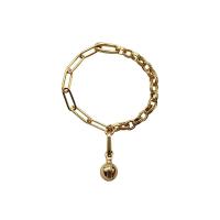 Brass Bracelets, gold color plated, fashion jewelry & for woman, 190mm 