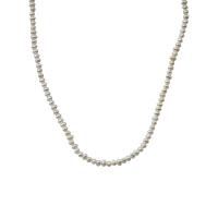 Ожерелье из пресноводных жемчуг на латунной цепочке, Латунь, с Пресноводные жемчуги, плакирован золотом, ювелирные изделия моды & Женский, белый, длина:Приблизительно 36u201442 см, продается PC