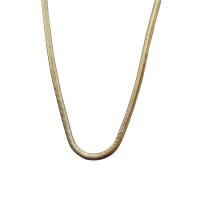 Brass Chain Necklace, real gold plated, fashion jewelry & for woman, 470mm 