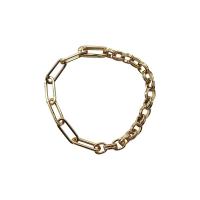 Brass Bracelets, gold color plated, fashion jewelry & for woman, 190mm 