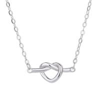 Sterling Silver Jewelry Necklace, 925 Sterling Silver, Heart, plated, fashion jewelry & for woman Approx 17.7 Inch 