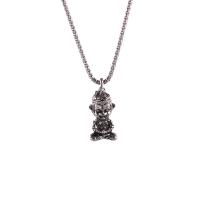 Titanium Steel Jewelry Necklace, with zinc alloy pendant, for man, original color Approx 27.56 Inch 