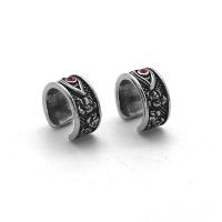 Earring Cuff and Wraps, 316 Stainless Steel, vintage & Unisex & with rhinestone & blacken 
