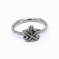 Stainless Steel Finger Ring, 316 Stainless Steel, Starfish, vintage & Unisex original color 