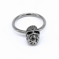 Stainless Steel Finger Ring, 316 Stainless Steel, Skull, vintage & Unisex original color 