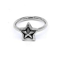 Stainless Steel Finger Ring, 316 Stainless Steel, Star, vintage & Unisex original color 