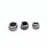 Stainless Steel Large Hole Beads, 316 Stainless Steel, Feather, vintage & DIY & blacken 