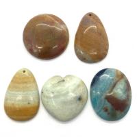 Joyas de piedras preciosas colgante, enviado al azar & 5 piezas & Bricolaje, color mixto, 35x45-25x55mm, 5PCs/Set, Vendido por Set