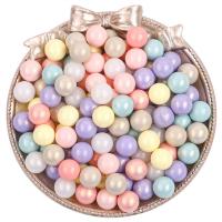Pearlized Acrylic Beads, Round, DIY & no hole, mixed colors 