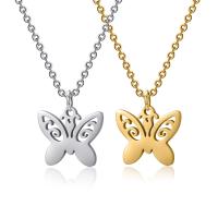 Stainless Steel Jewelry Necklace, 304 Stainless Steel, with 1.97inch extender chain, Butterfly, Vacuum Ion Plating, fashion jewelry & for woman & hollow Approx 15.75 Inch 