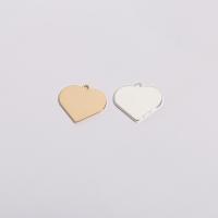 Colgantes de corazón de latón, metal, chapado, Joyería & Bricolaje, más colores para la opción, 16x15mm, Vendido por UD