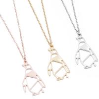 Stainless Steel Jewelry Necklace, 304 Stainless Steel, Penguin, Vacuum Ion Plating, fashion jewelry & for woman & hollow cm 