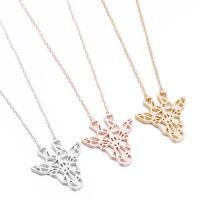 Stainless Steel Jewelry Necklace, 304 Stainless Steel, Giraffe, Vacuum Ion Plating, fashion jewelry & for woman & hollow cm 