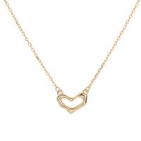 Sterling Silver Jewelry Necklace, 925 Sterling Silver, Heart, plated, fashion jewelry & for woman 12mm Approx 17.7 Inch 