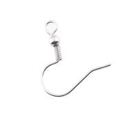 Stainless Steel Hook Earwire, 316 Stainless Steel, with loop, original color 3mm Approx 2mm 