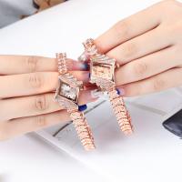 Fashion Watch Bracelet, Zinc Alloy, with Glass, fashion jewelry & for woman & with rhinestone 195mm 