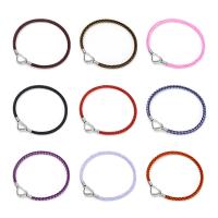 Tiger Tail Wire Bracelet Cord, 304 Stainless Steel, with Tiger Tail Wire, Heart, Vacuum Plating, fashion jewelry & for woman Approx 19 cm 