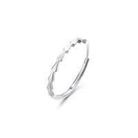 925 Sterling Silver Open Finger Ring, plated, Adjustable & for woman 