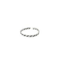 925 Sterling Silver Cuff Finger Ring, platinum plated, Adjustable & fashion jewelry & for woman 