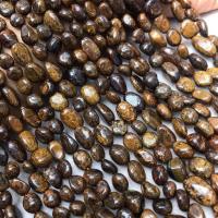 Bronzit Stein Perlen, Unregelmäßige, poliert, DIY, gemischte Farben, 9-12mm, Länge:ca. 38 cm, verkauft von Strang