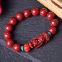 Fashion Cinnabar Bracelet, Fabulous Wild Beast, folk style & for woman, red, 14mm Approx 18 cm 