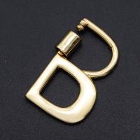 Brass Screw Clasp, gold color plated, DIY golden 