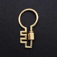 Brass Screw Clasp, gold color plated, DIY golden 