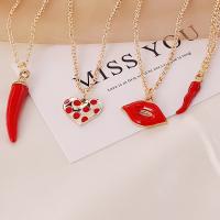 Enamel Zinc Alloy Necklace, with 1.97 extender chain, gold color plated & for woman .93 