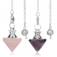 Zinc Alloy Pendulum, with Gemstone & Unisex Approx 7.09 Inch 