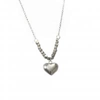 Sterling Silver Jewelry Necklace, 925 Sterling Silver, Heart, fashion jewelry & for woman Approx 17.7 Inch 
